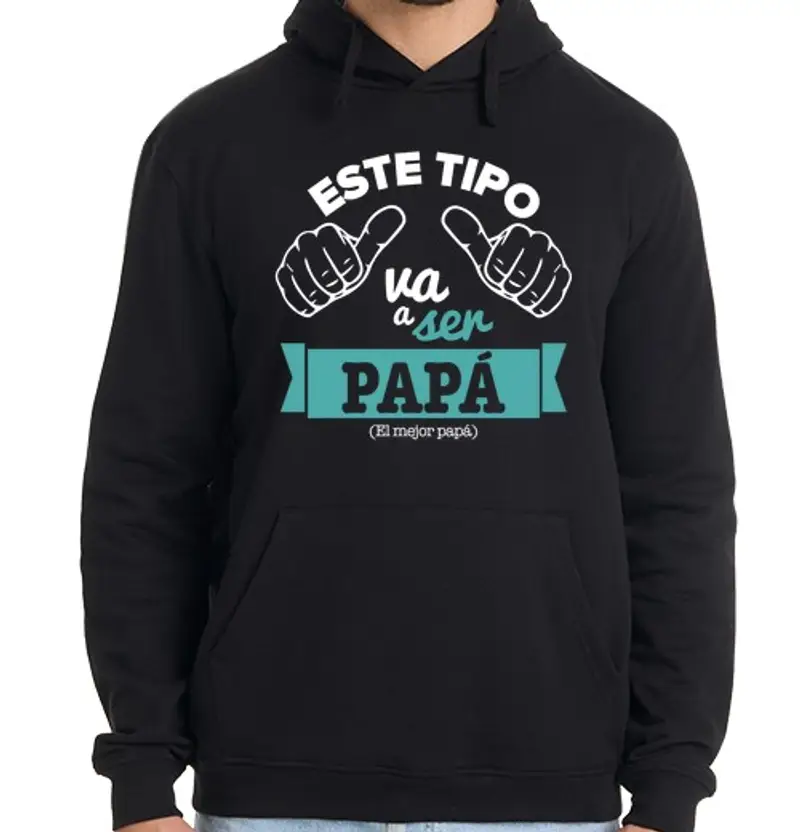 Felpa uomo con cappuccio questo ragazzo sta andando essere papà (sfondo scuro)