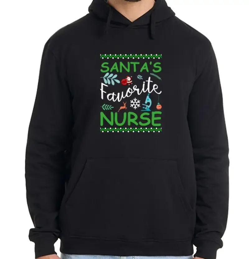 Felpa uomo con cappuccio regali di natale divertenti babbo natal