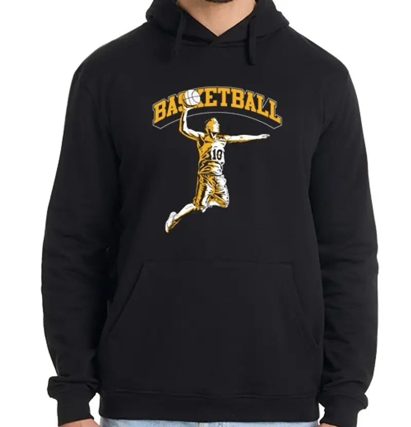 Felpa uomo con cappuccio regalo di fan di basket