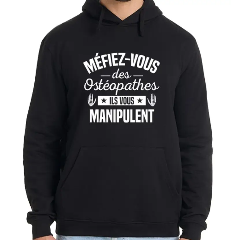 Felpa uomo con cappuccio regalo di osteopatia umorismo osteopata