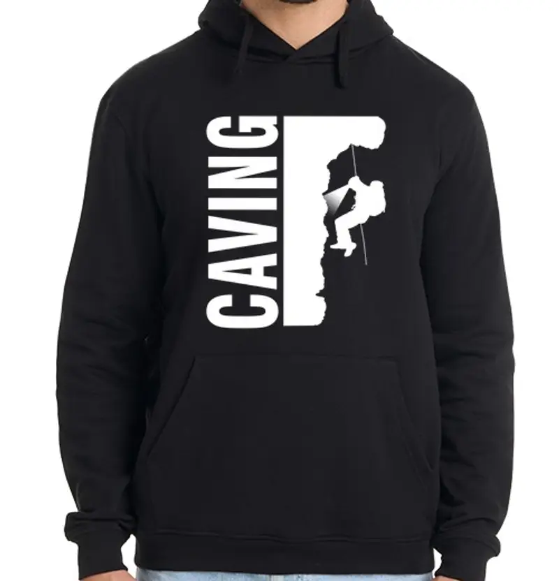 Felpa uomo con cappuccio regalo di speleologia