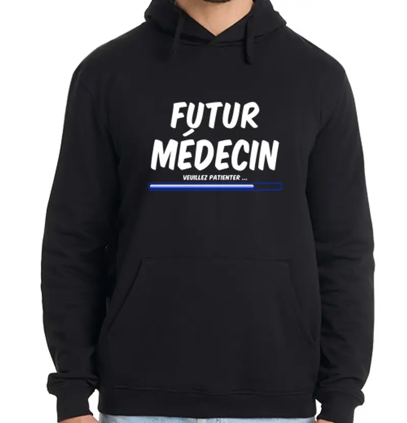 Felpa uomo con cappuccio regalo futuro medico per uno studente d