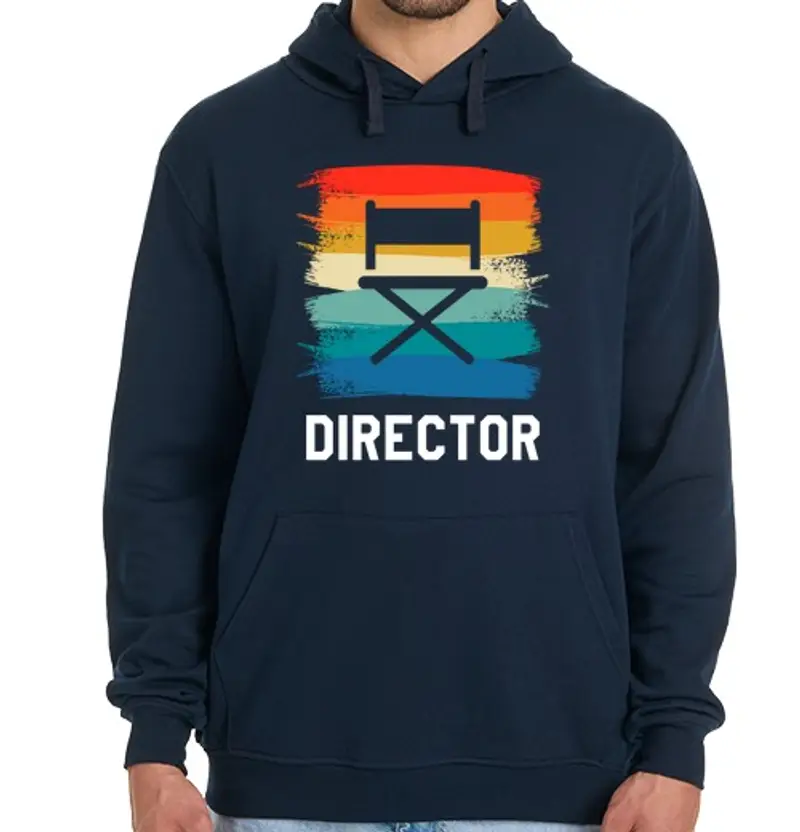 Felpa uomo con cappuccio regista classico vintage retrò