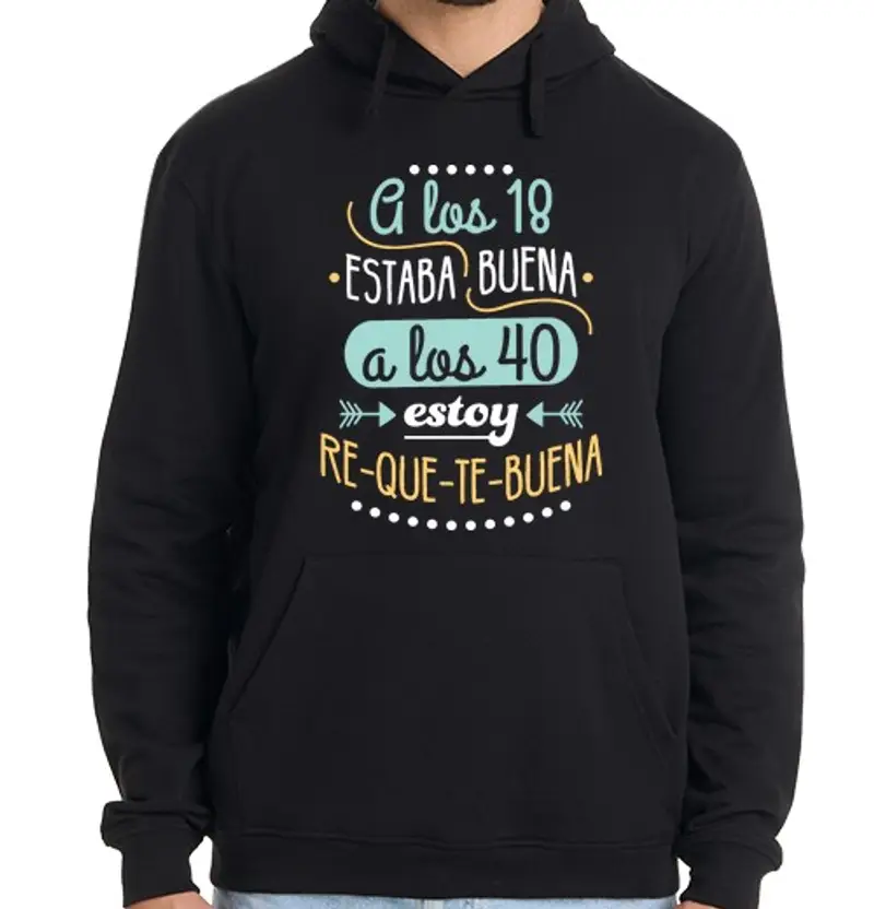 Felpa uomo con cappuccio ri che -te-bene los 40