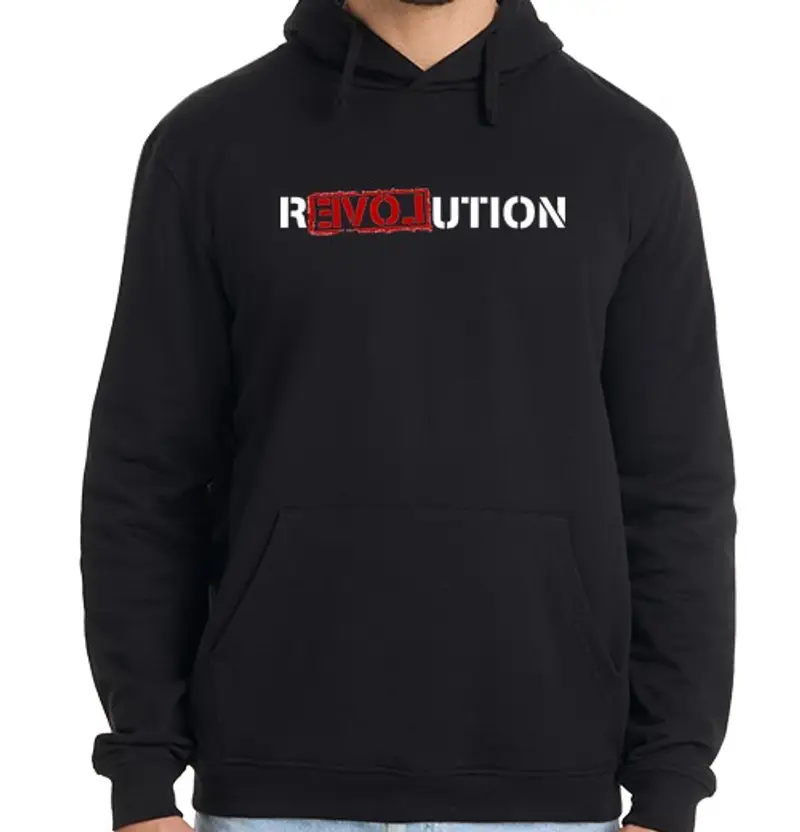 Felpa uomo con cappuccio rivoluzione
