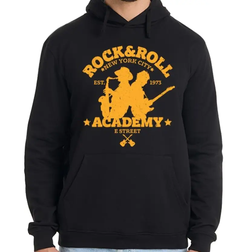 Felpa uomo con cappuccio rock & roll academy