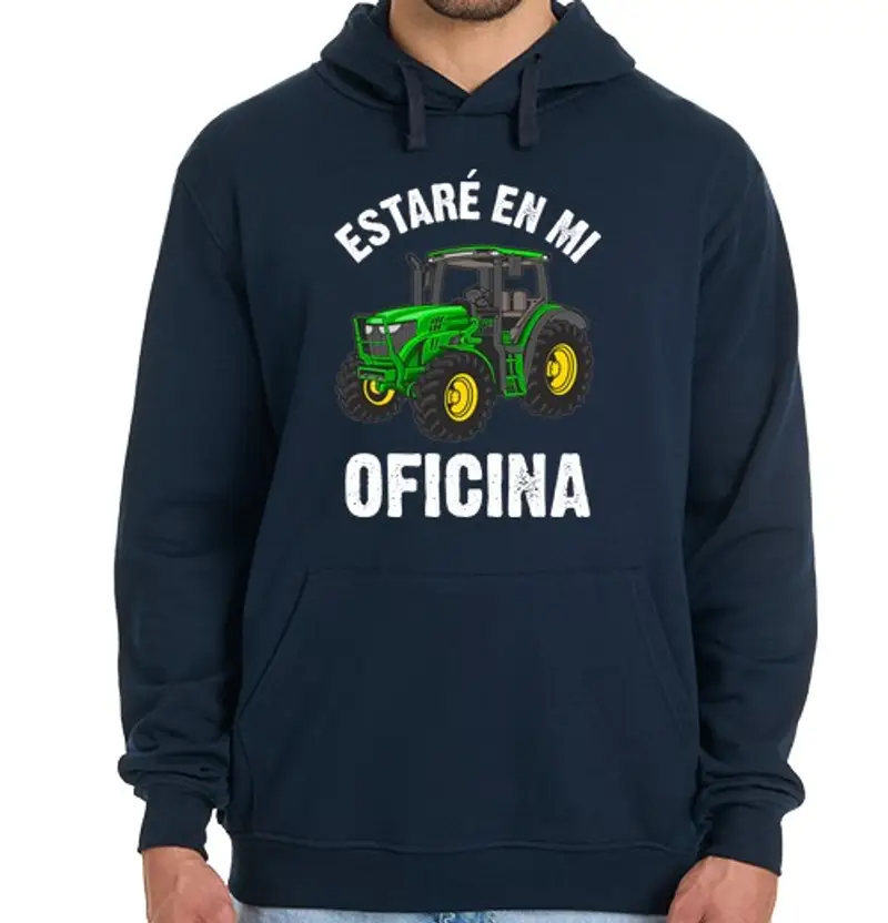 Felpa uomo con cappuccio sarò nel mio ufficio trattore agricolo agricolo trattori umoristici