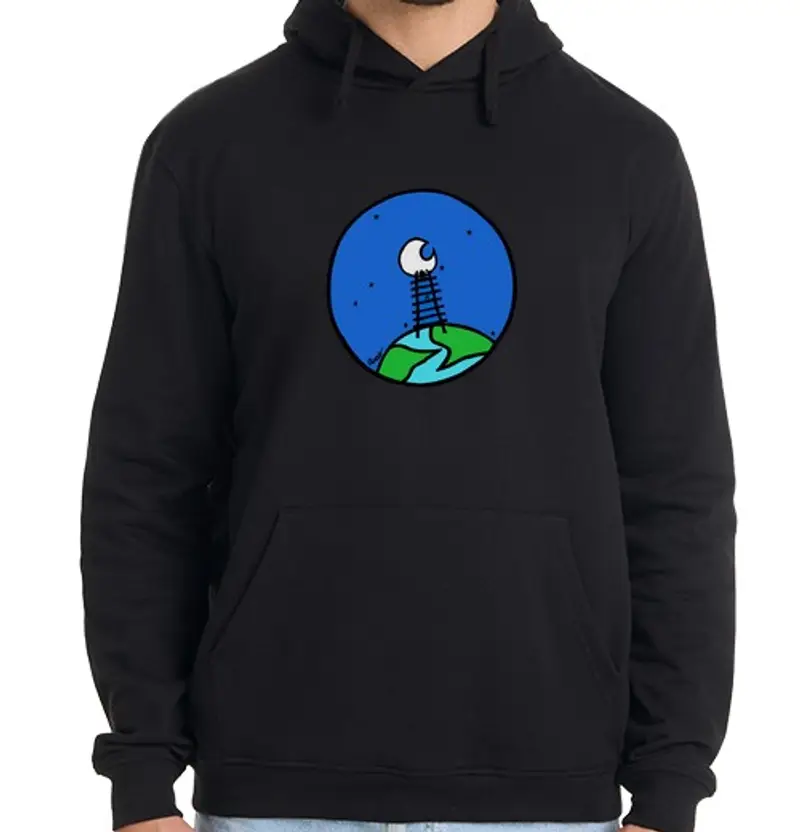 Felpa uomo con cappuccio scala-moon