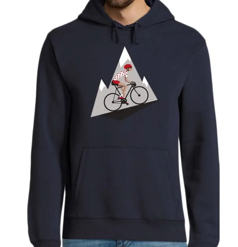 Felpa uomo con cappuccio scalatore