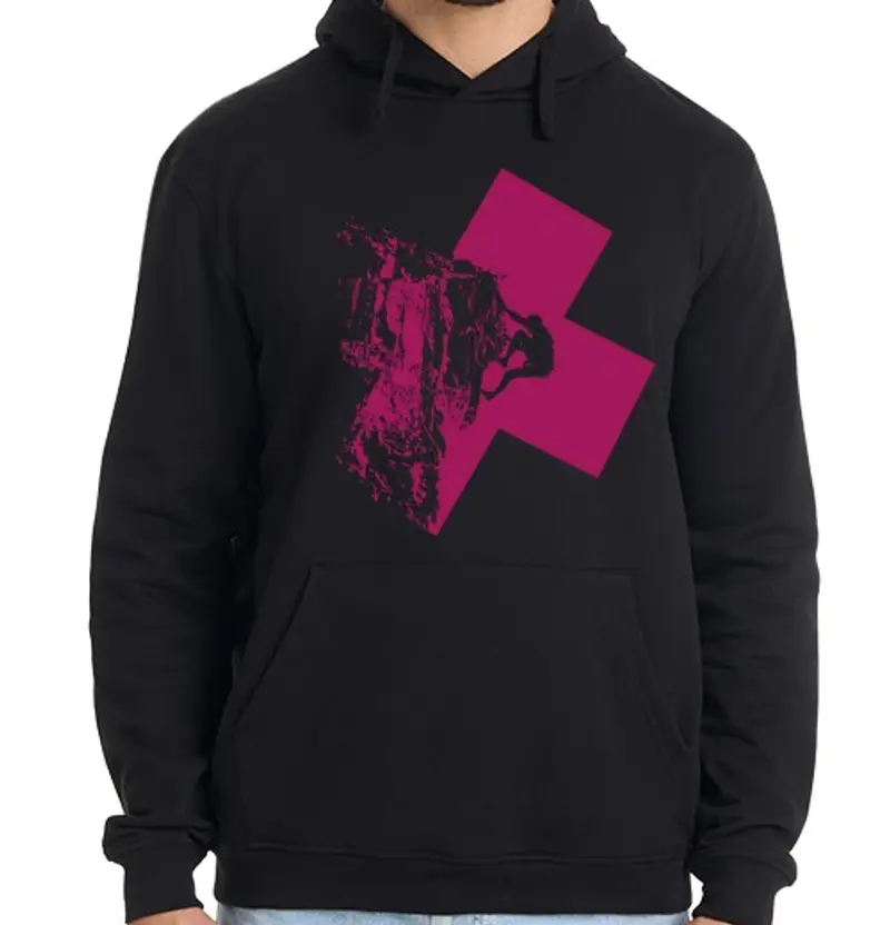 Felpa uomo con cappuccio scalatore al limite