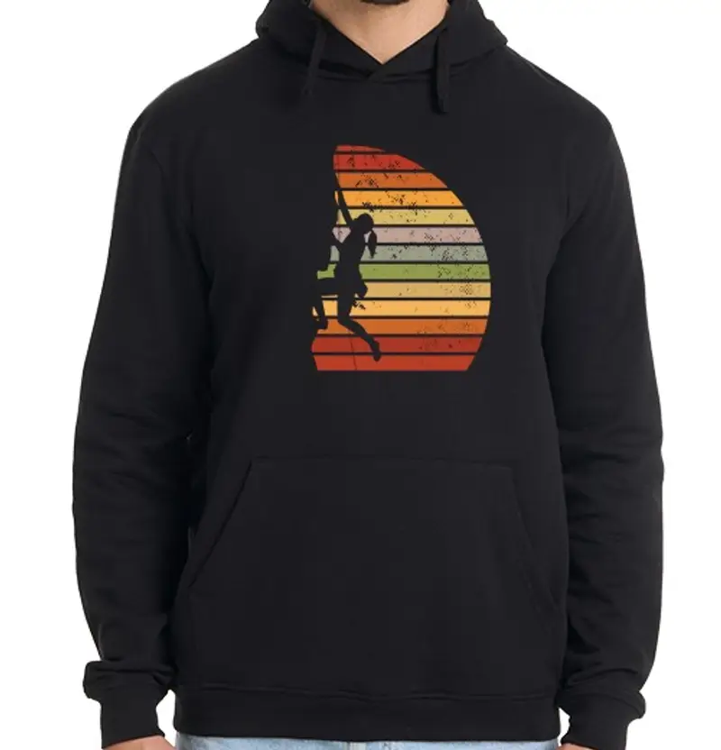 Felpa uomo con cappuccio scalatore regalo boulder climb climb