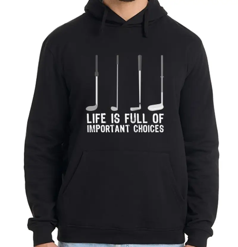 Felpa uomo con cappuccio scelte importanti del regalo di golf di