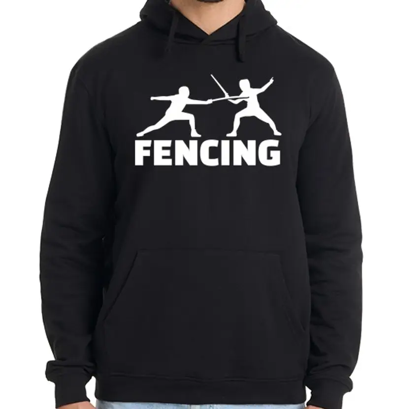 Felpa uomo con cappuccio scherma