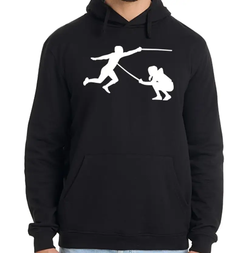 Felpa uomo con cappuccio scherma