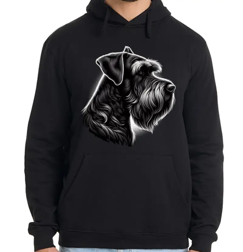 Felpa uomo con cappuccio schnauzer