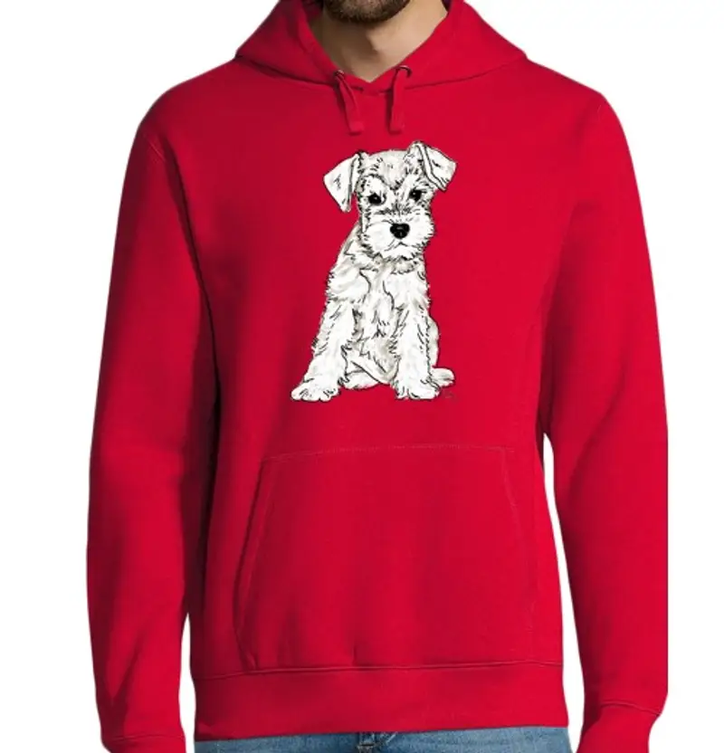 Felpa uomo con cappuccio schnauzer