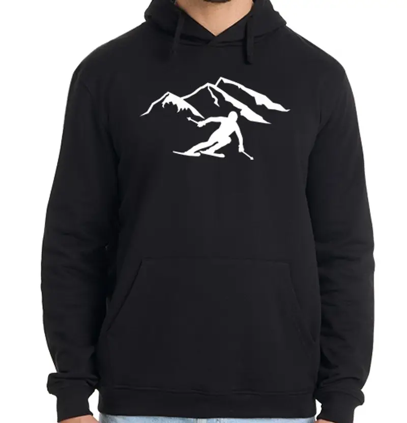 Felpa uomo con cappuccio sciare