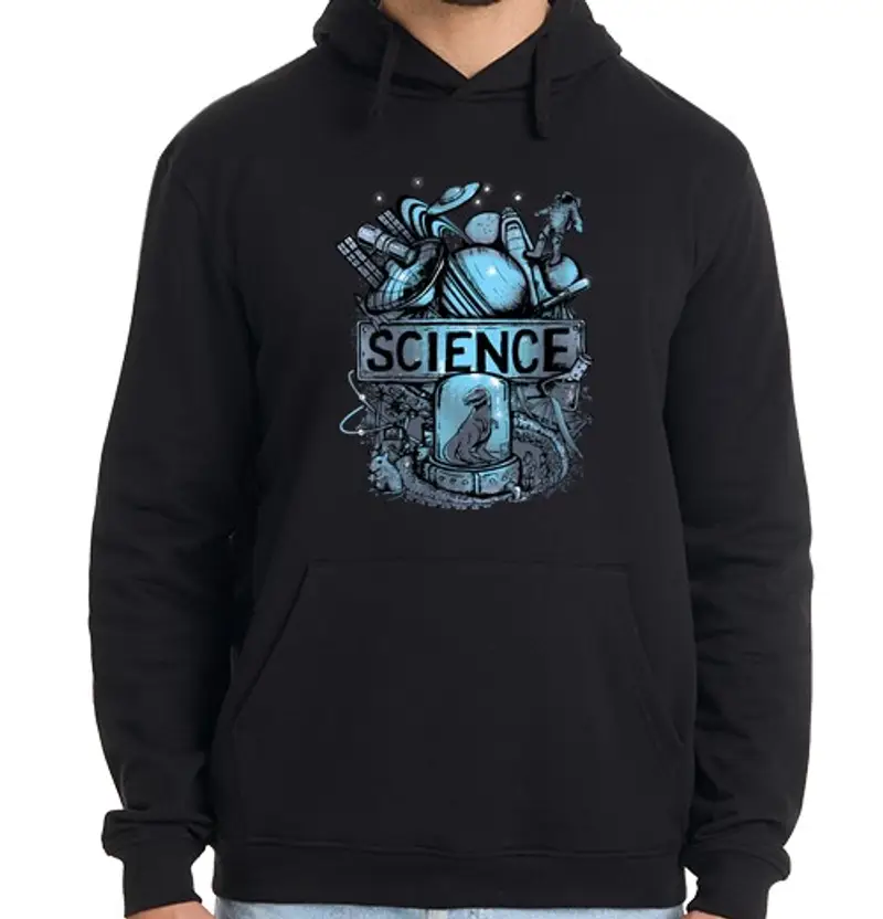 Felpa uomo con cappuccio scienza