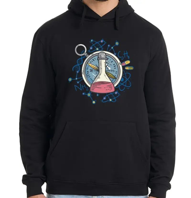 Felpa uomo con cappuccio scienza