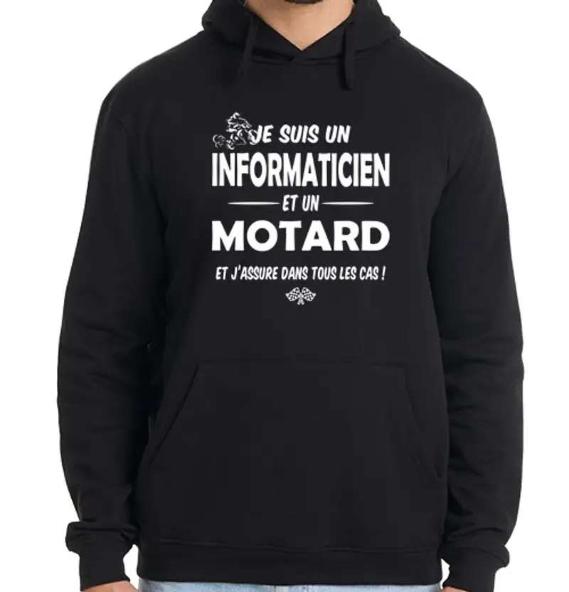 Felpa uomo con cappuccio scienziato informatico e regalo di umor