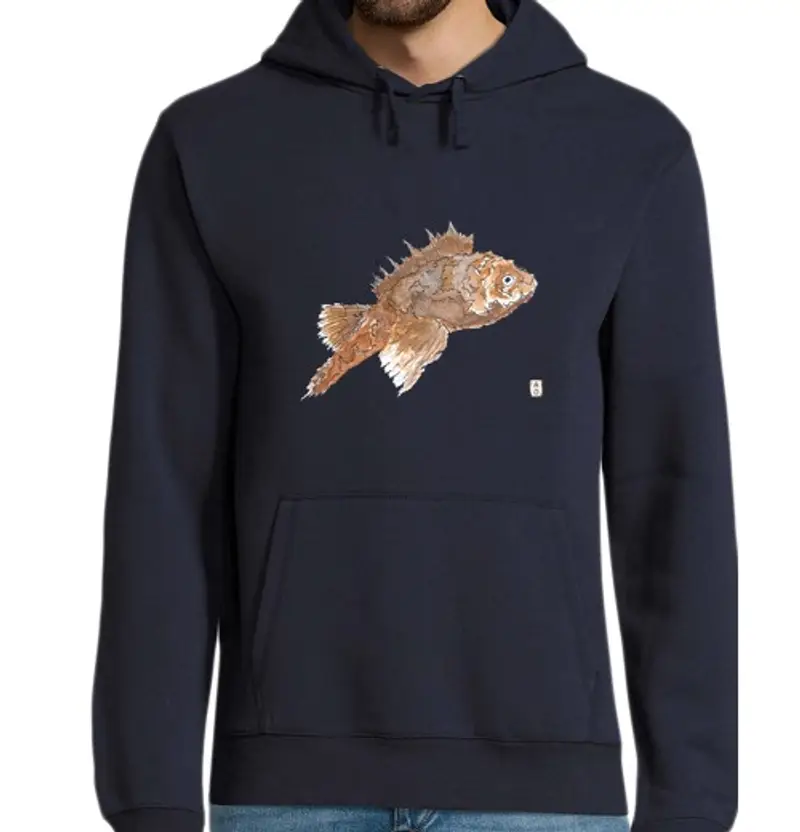 Felpa uomo con cappuccio scorperafosca