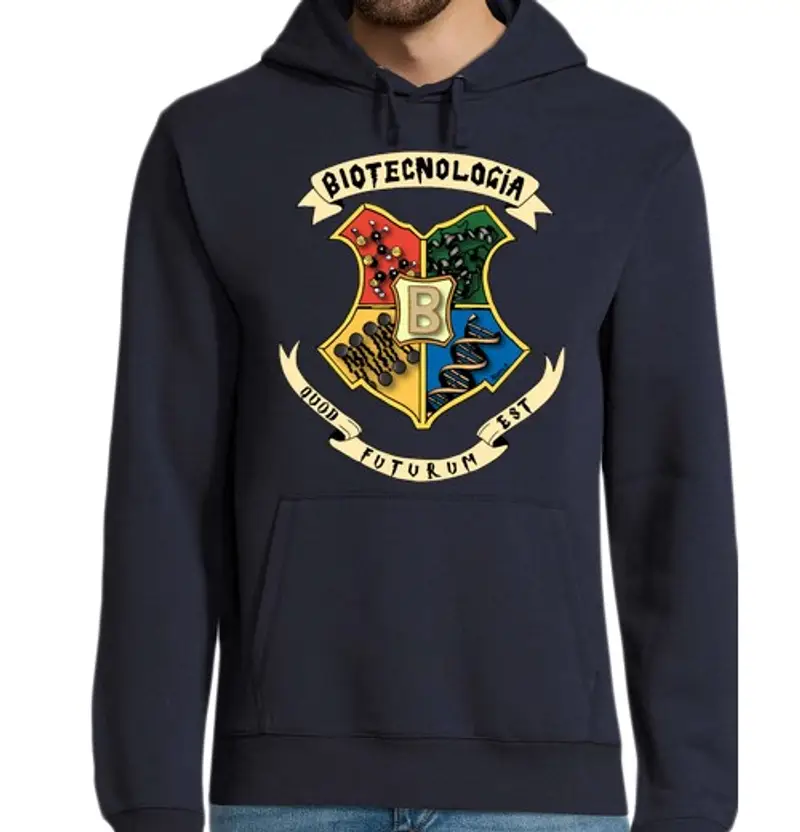 Felpa uomo con cappuccio scudo di biotec