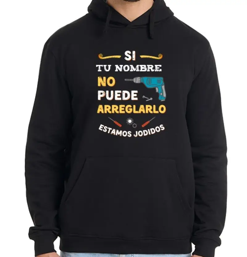 Felpa uomo con cappuccio se il nome non può aggiustarlo amo fott