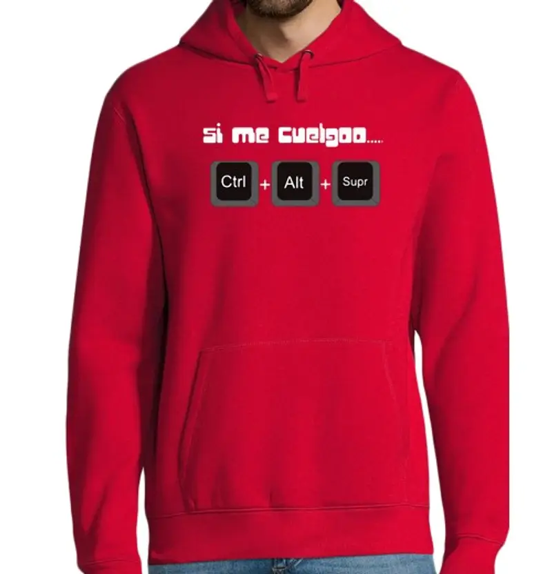 Felpa uomo con cappuccio se io cuelgoo ... geek humor