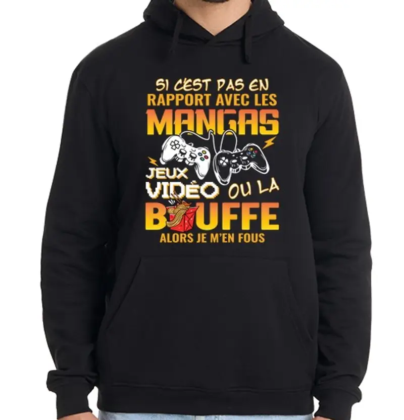 Felpa uomo con cappuccio se non legatto ai videogiochi manga