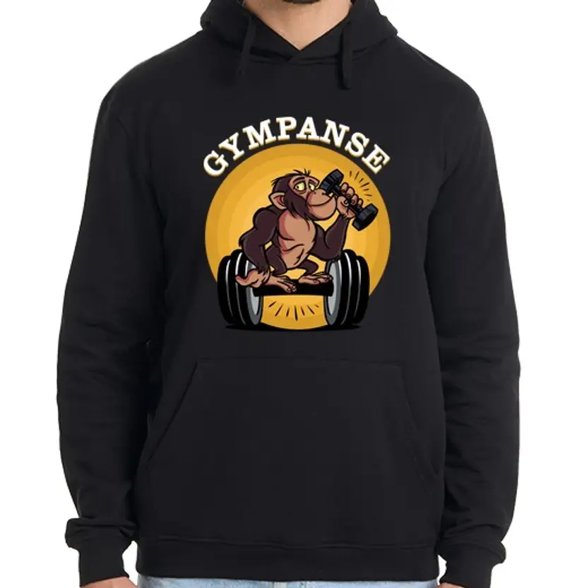 Felpa uomo con cappuccio sei forte come la scimmia da addestrame