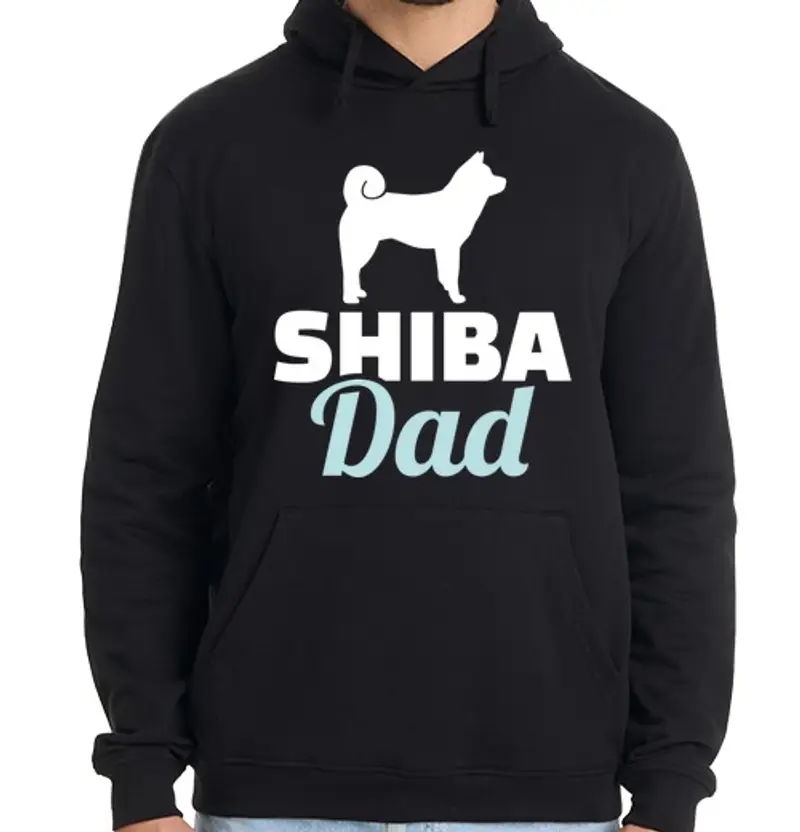 Felpa uomo con cappuccio Shiba papà