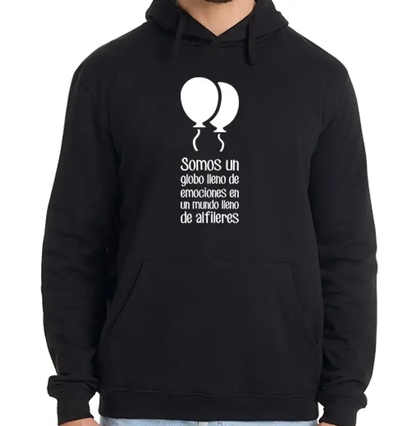 Felpa uomo con cappuccio Siamo un palloncino pieno di emozione o