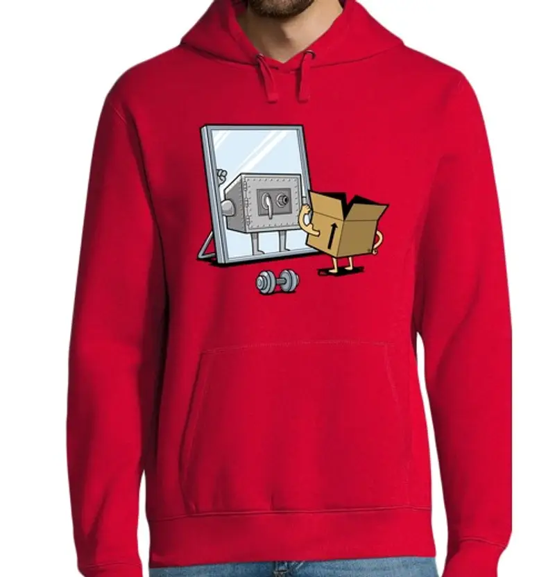 Felpa uomo con cappuccio sicuro