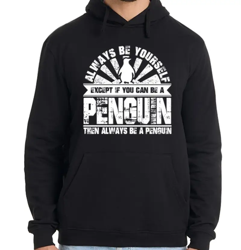 Felpa uomo con cappuccio Sii sempre te stesso può essere un ping