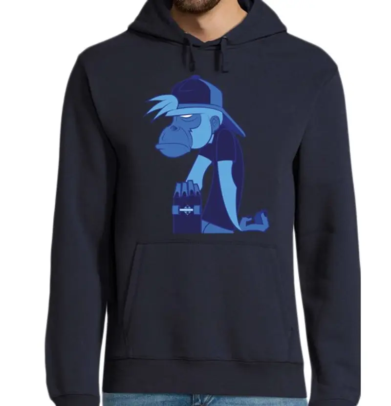 Felpa uomo con cappuccio skate simian