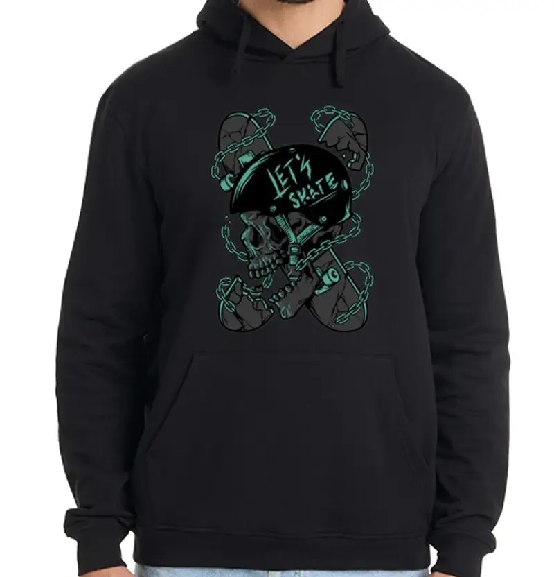 Felpa uomo con cappuccio SkullBoarder