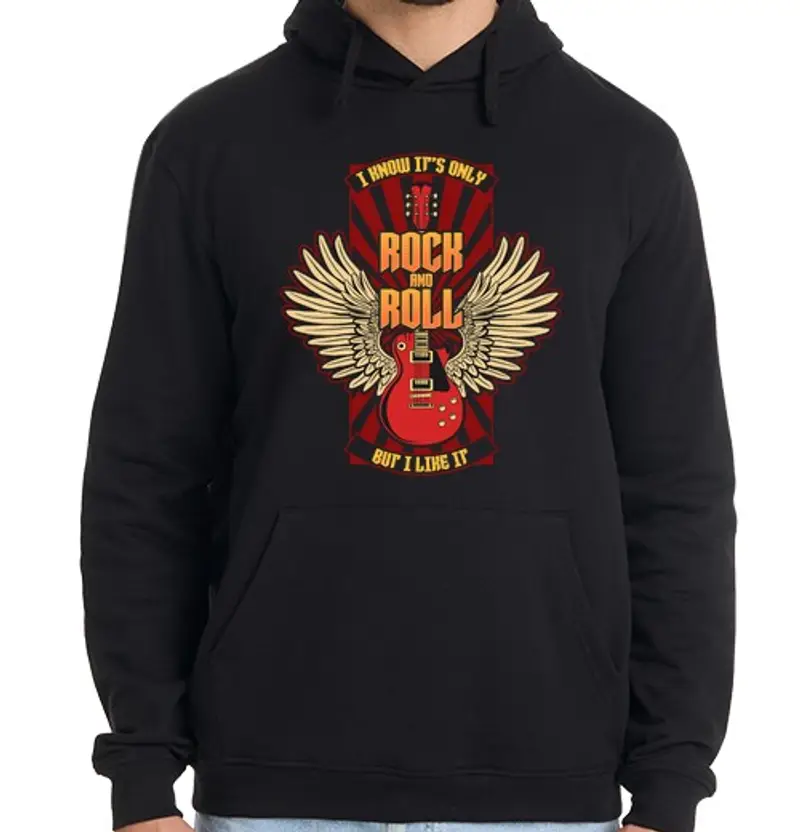 Felpa uomo con cappuccio so che è only rock and roll , ma mi like la musica dei rolling stones