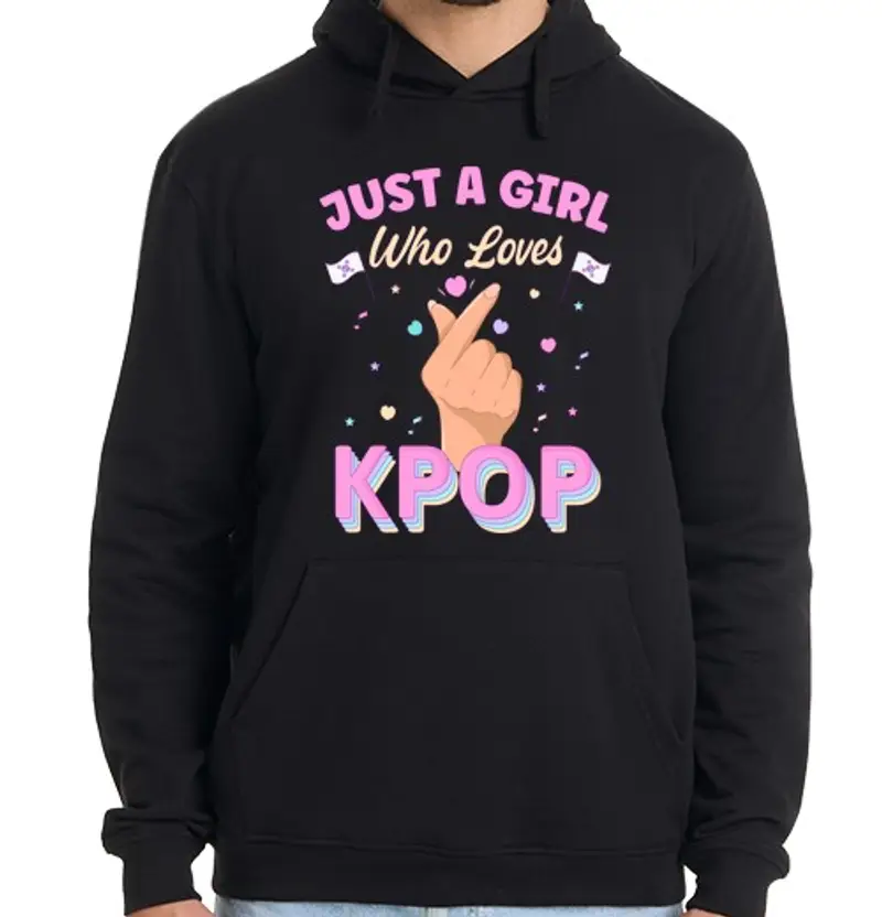 Felpa uomo con cappuccio solo una ragazza che amore sk pop corea