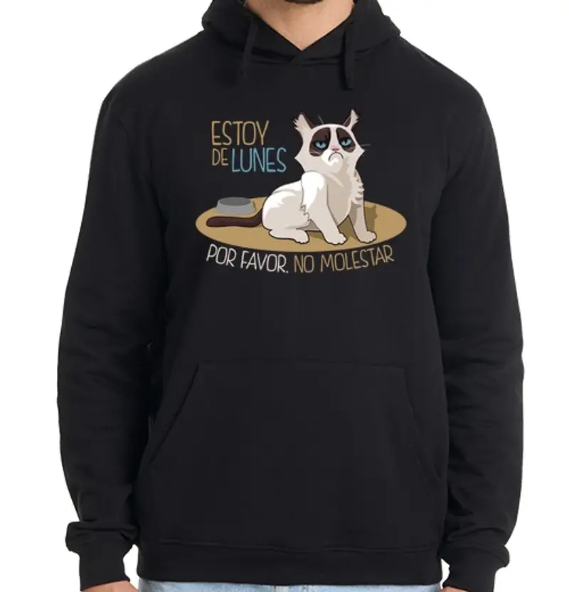 Felpa uomo con cappuccio Sono lunedì per favore non Mole star