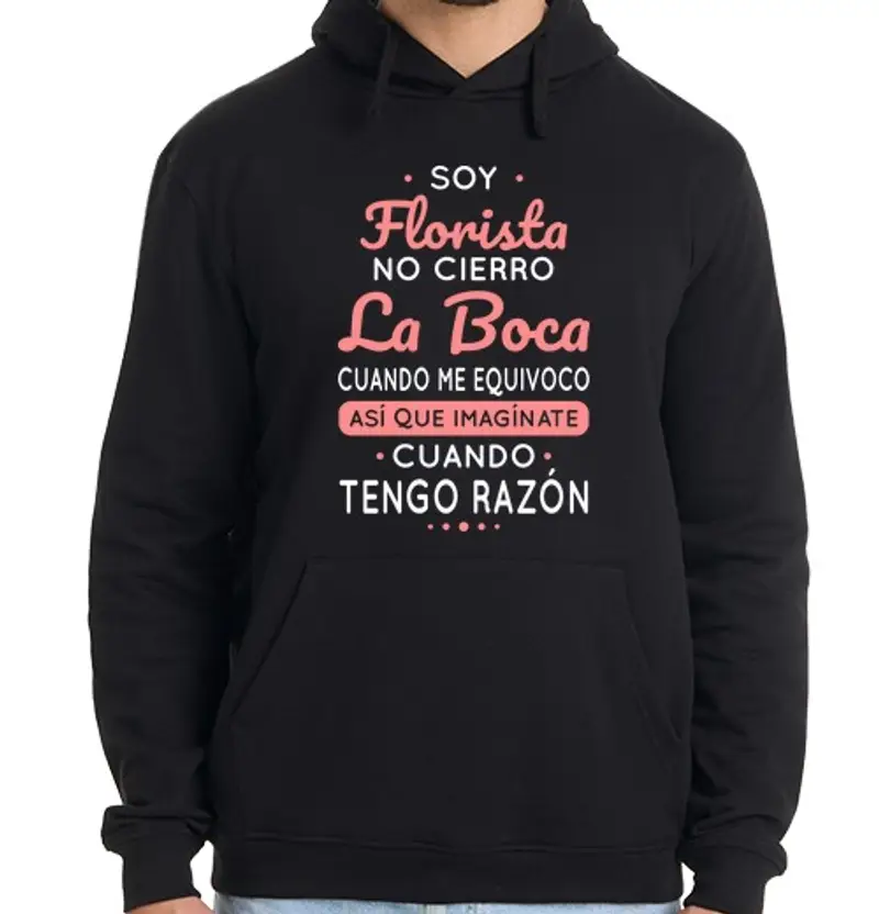 Felpa uomo con cappuccio Sono un fiorista non chiudo bocca