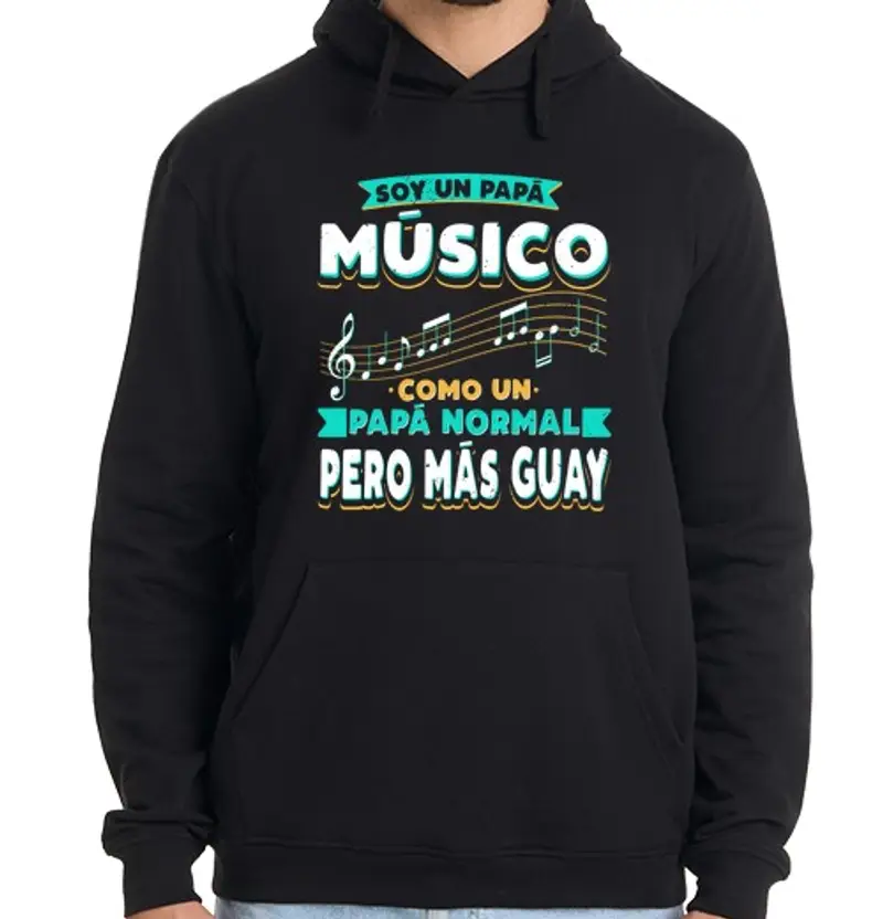 Felpa uomo con cappuccio sono un musicista papà