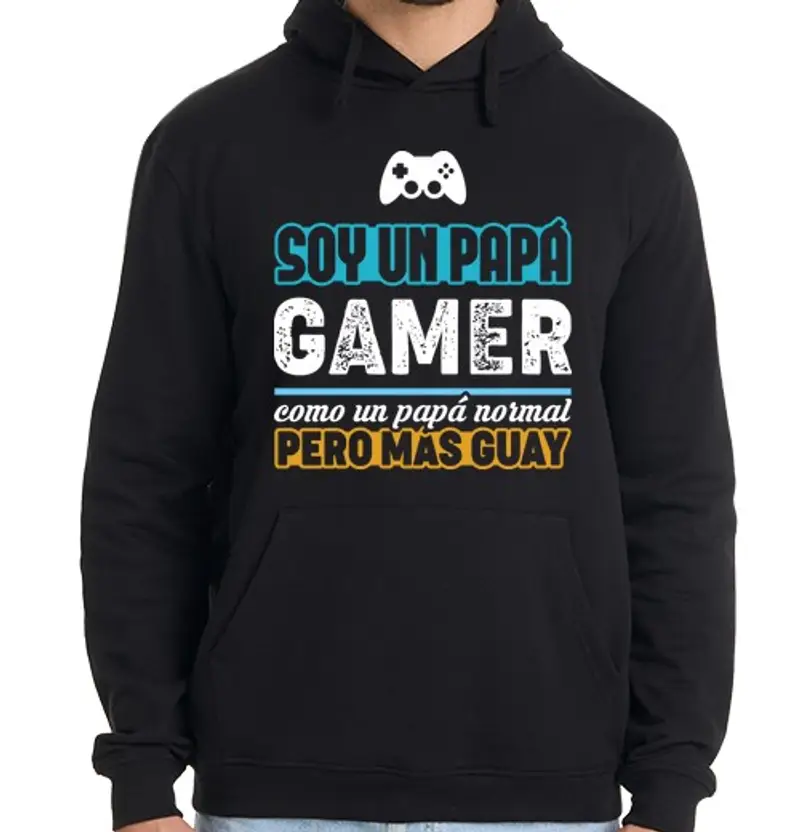 Felpa uomo con cappuccio Sono un papà gamer