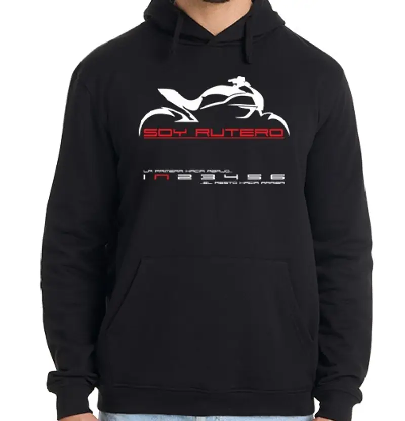 Felpa uomo con cappuccio Sono un rutero 3