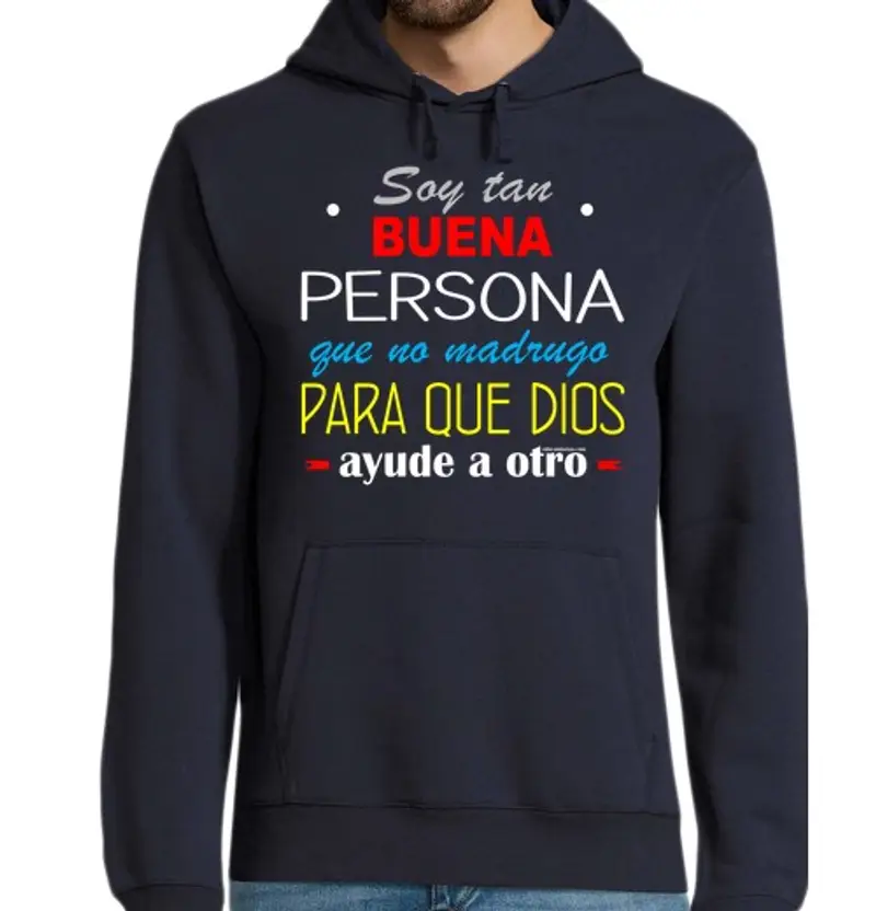 Felpa uomo con cappuccio sono una buona persona che non è mad