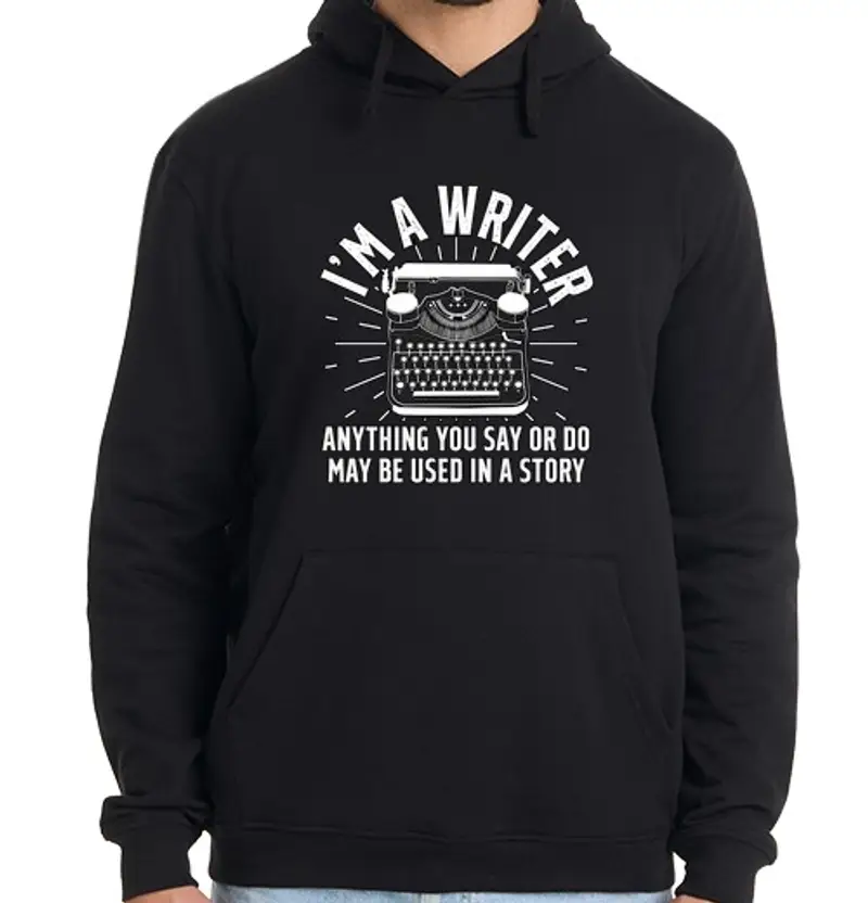 Felpa uomo con cappuccio Sono uno scrittore per romanziere autor