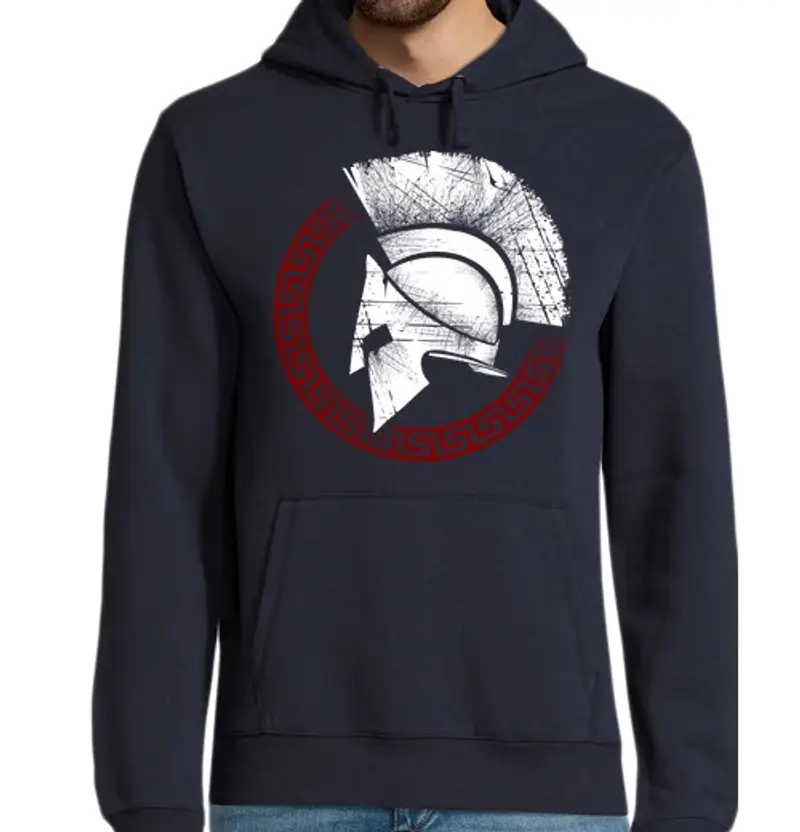 Felpa uomo con cappuccio spartano 17w