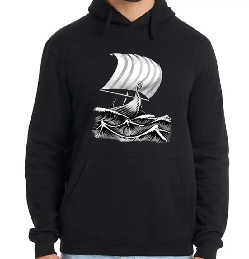 Felpa uomo con cappuccio spedisci king o nero