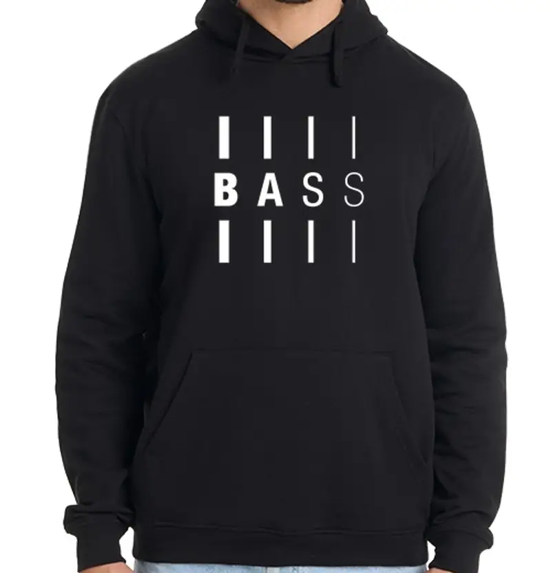 Felpa uomo con cappuccio spigola bianca