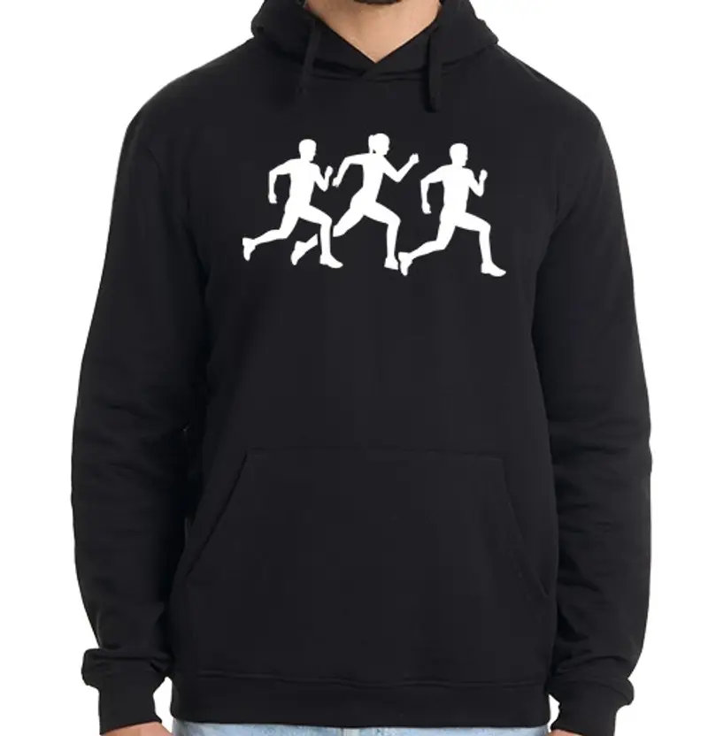Felpa uomo con cappuccio squadra in esecuzione