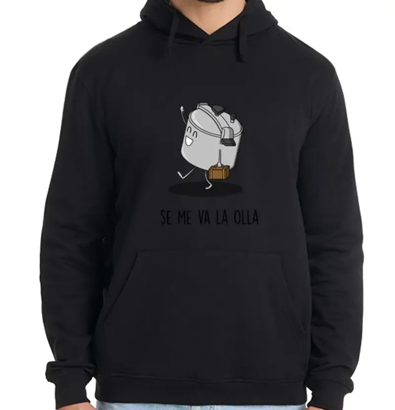 Felpa uomo con cappuccio Sto leciando il piatto